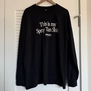 This is my spray tan shirt from probably a podcast’s Shannon (Ford) Middleton